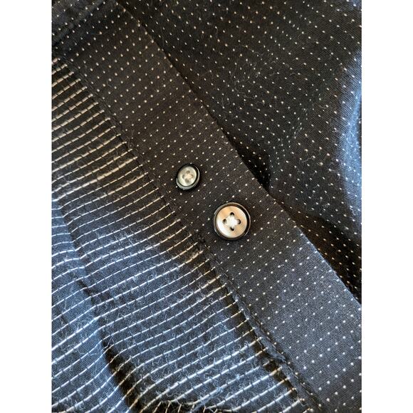 American Rag Mens XL Shirt Button Up Long Sleeve Black White Polka Dot Pearl - Picture 7 of 7